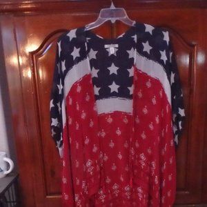 QUAGGA RED WHITE & BLUE KIMONO